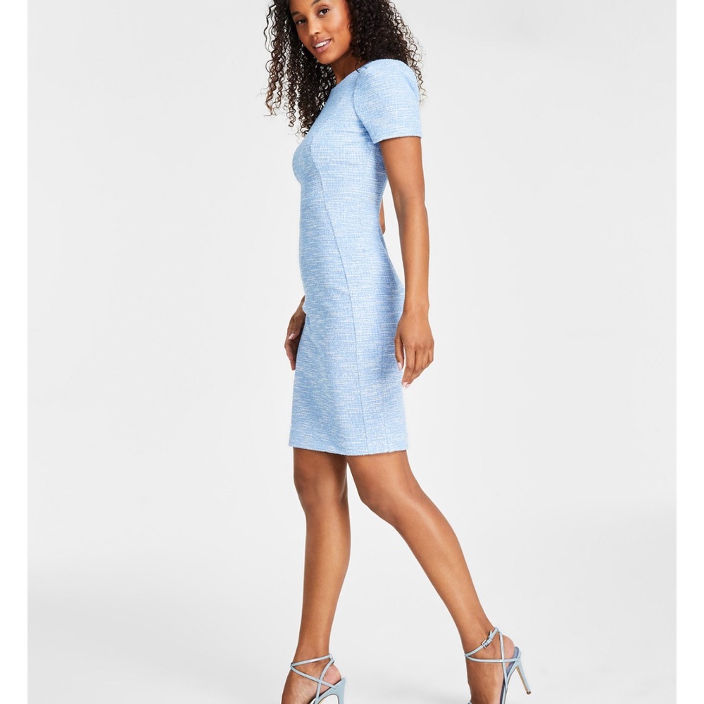 Calvin Klein Light Blue Backless Dress